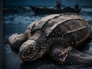 Bénin : une tortue luth retrouvée morte et mutilée à Cotonou