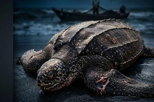 Bénin : une tortue luth retrouvée morte et mutilée à Cotonou